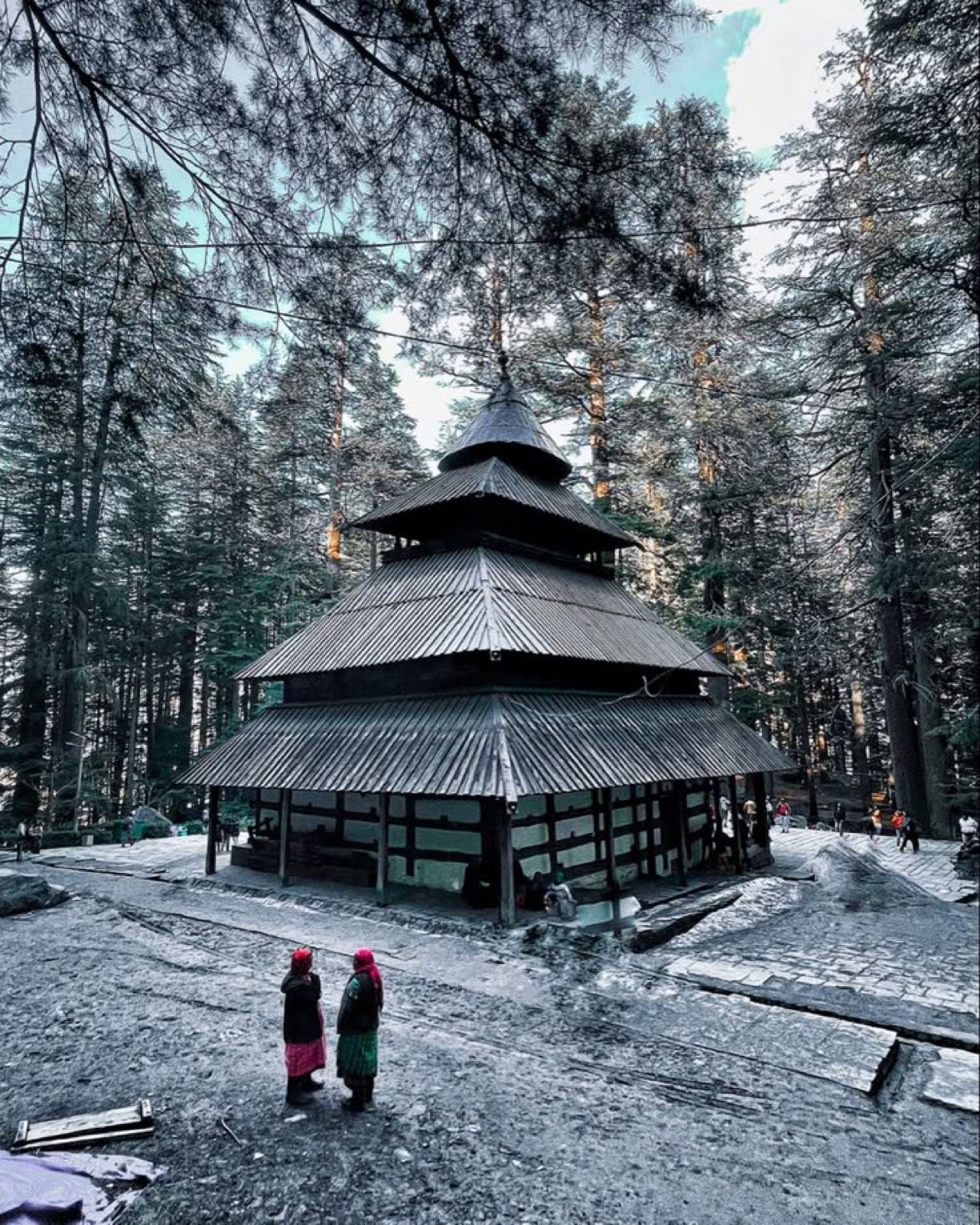 Hidimba Devi Temple at Manali in cedar forest